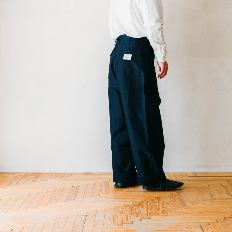 ECKEPUNKT ONLINE STORE / TUKI #0152【baker pants】navy blue